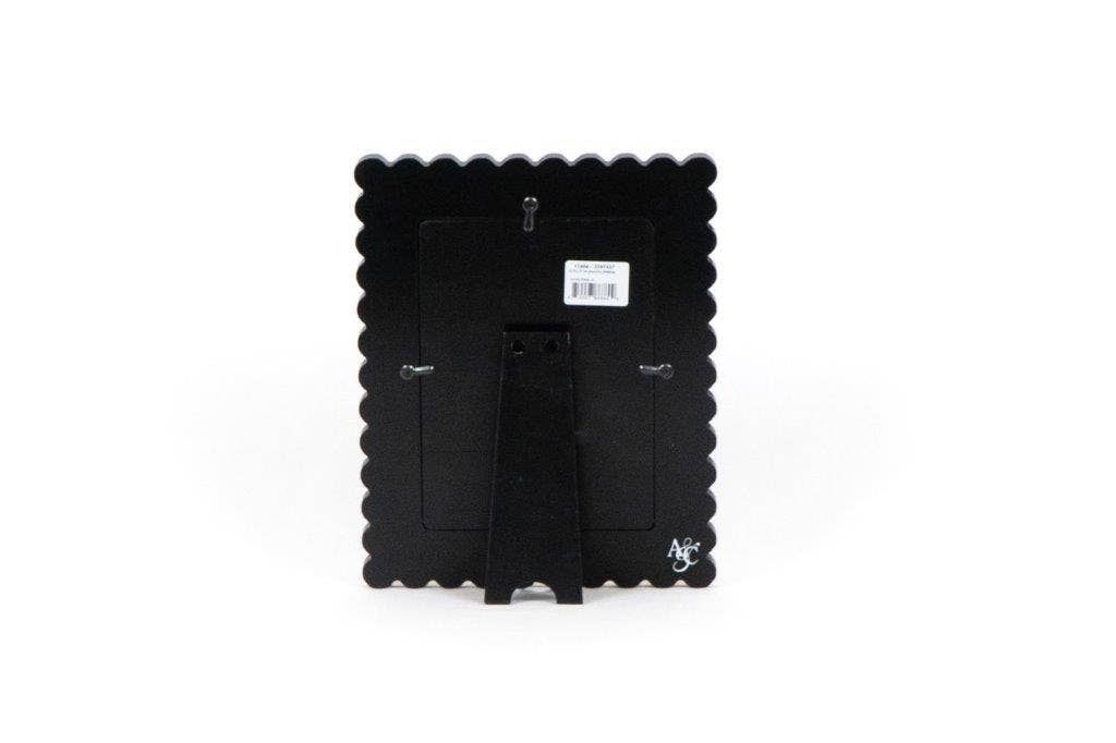Devanie At Home (Formerly Adams & Co.) - Wholesale Picture Frame - 17026 - 8x10 wood photo frame (SCALLOP) blk (5x7 pic) 118042