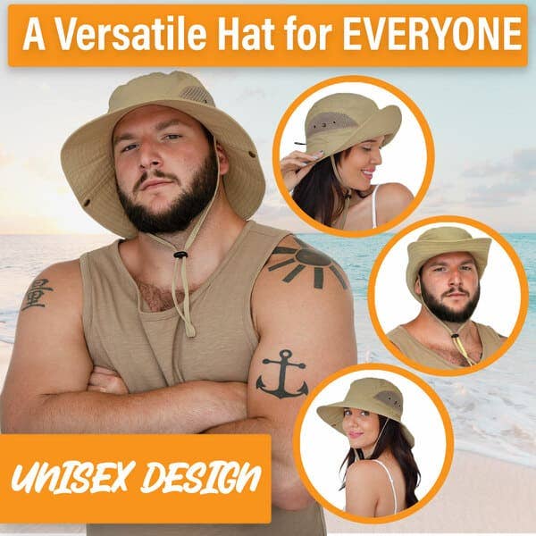 GearTOP - Vente Bob – unisexe - Chapeau de protection solaire - Casque de sécurité - Chapeau Boonie Bucket Hat UPF 50+15