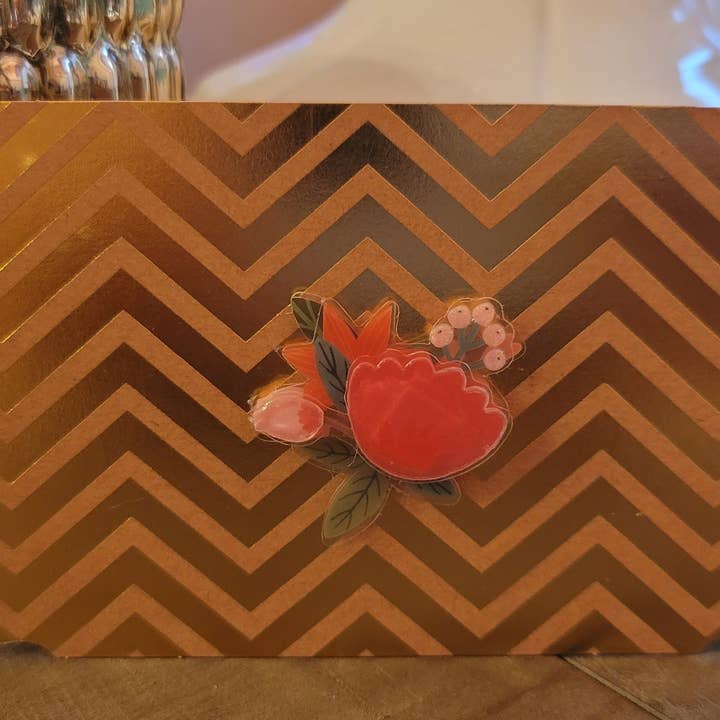 Biglietto decorato in rosa dorato per la vendita all'ingrosso da parte di Notebellish