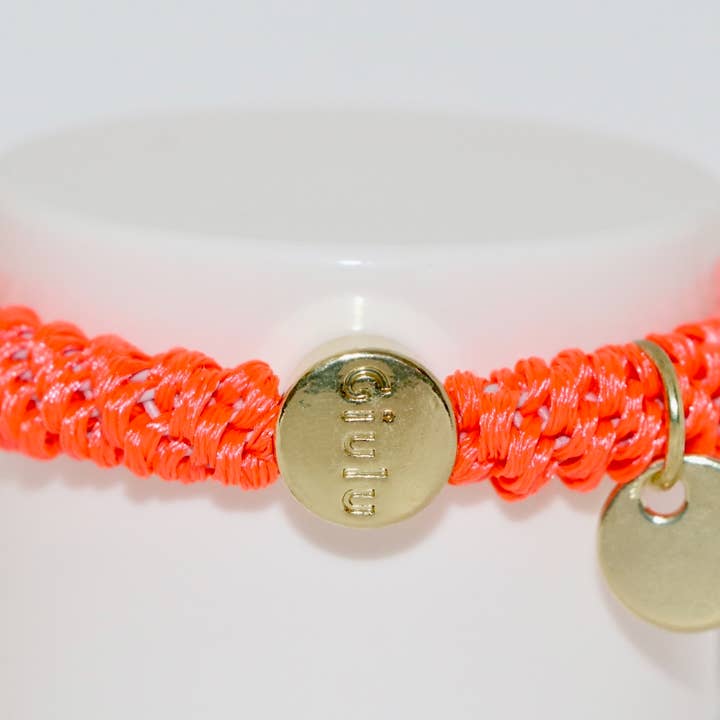 Neon orange scrunchies for wholesale by Giulu