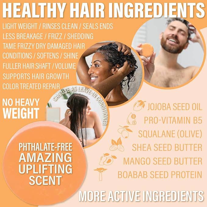 Luxiny Products - Luxurious Bath and Body – Großhandel Shampoo-Puck/festes Shampoo – Luxiny Shampoo Bar | Mango | Frizz-Kontrolle | Mangobutter
