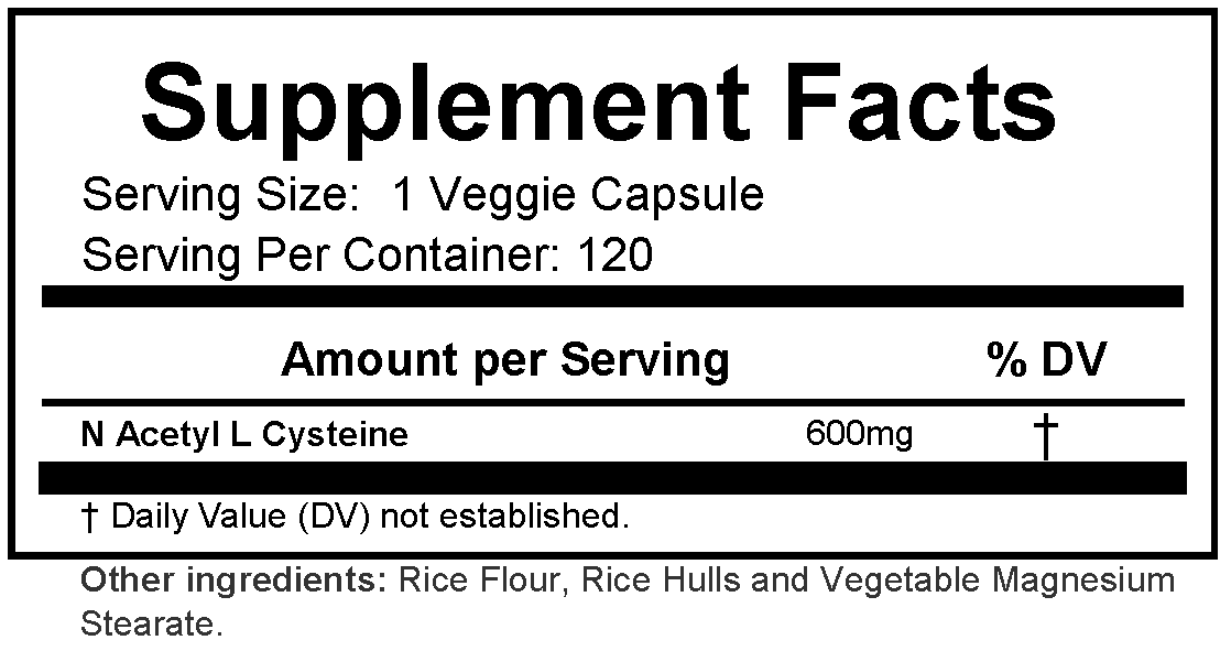 We Do Private Label – wholesale Oralt tillskott/Vitamin – NAC [N Acetyl L Cystein - Kapslar [Omärkt]]1