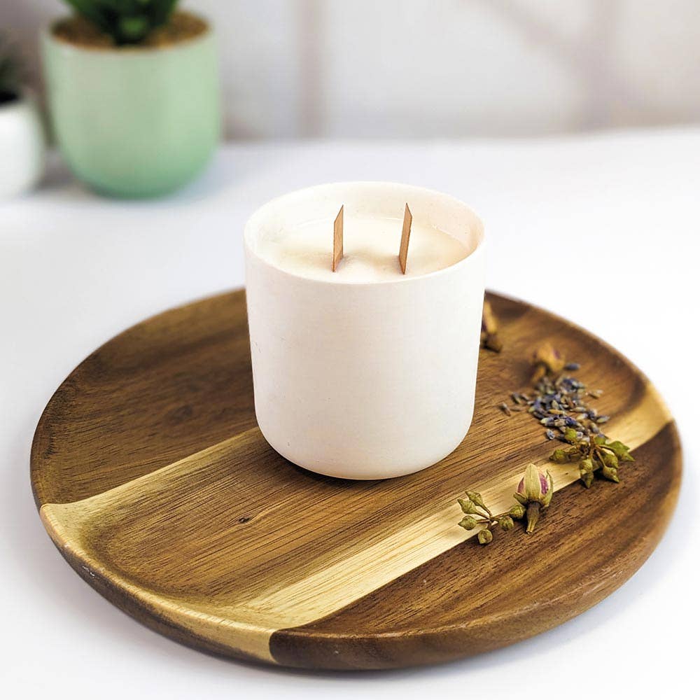 Propos'Nature - Wholesale Candle Holder - White Ceramic Candle Glass - 200ml0