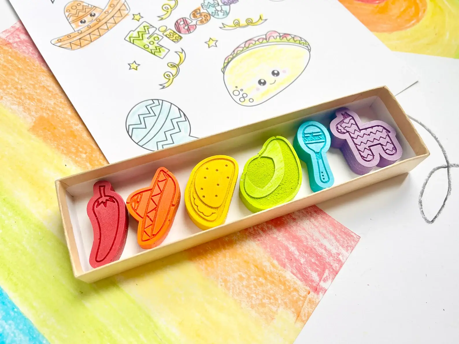 KagesKrayons - Wholesale Crayons – Child & baby - Taco Time Crayons Gift Box7