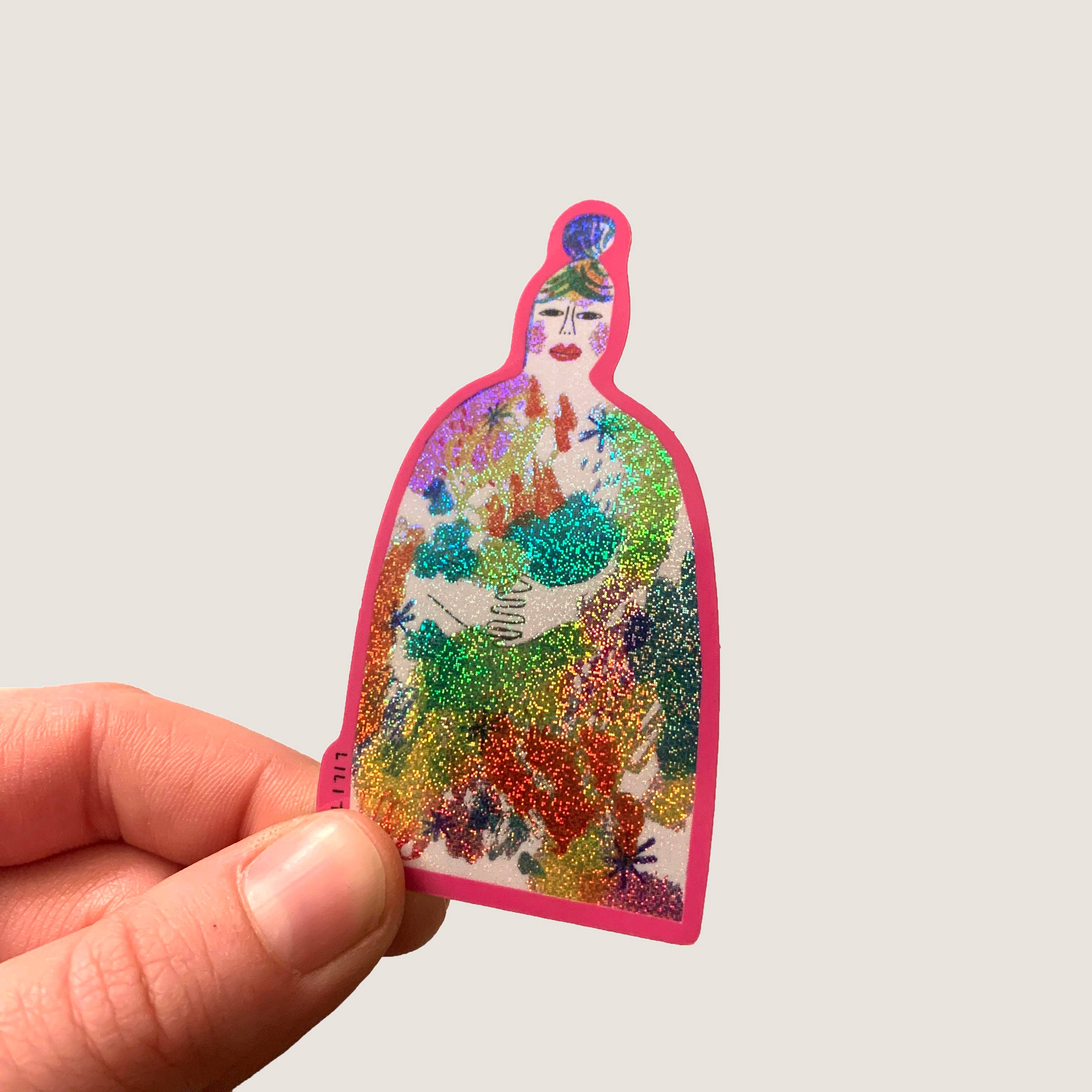 Lili Todd Art - Vente Autocollant - Autocollant en vinyle Fille Doodle1