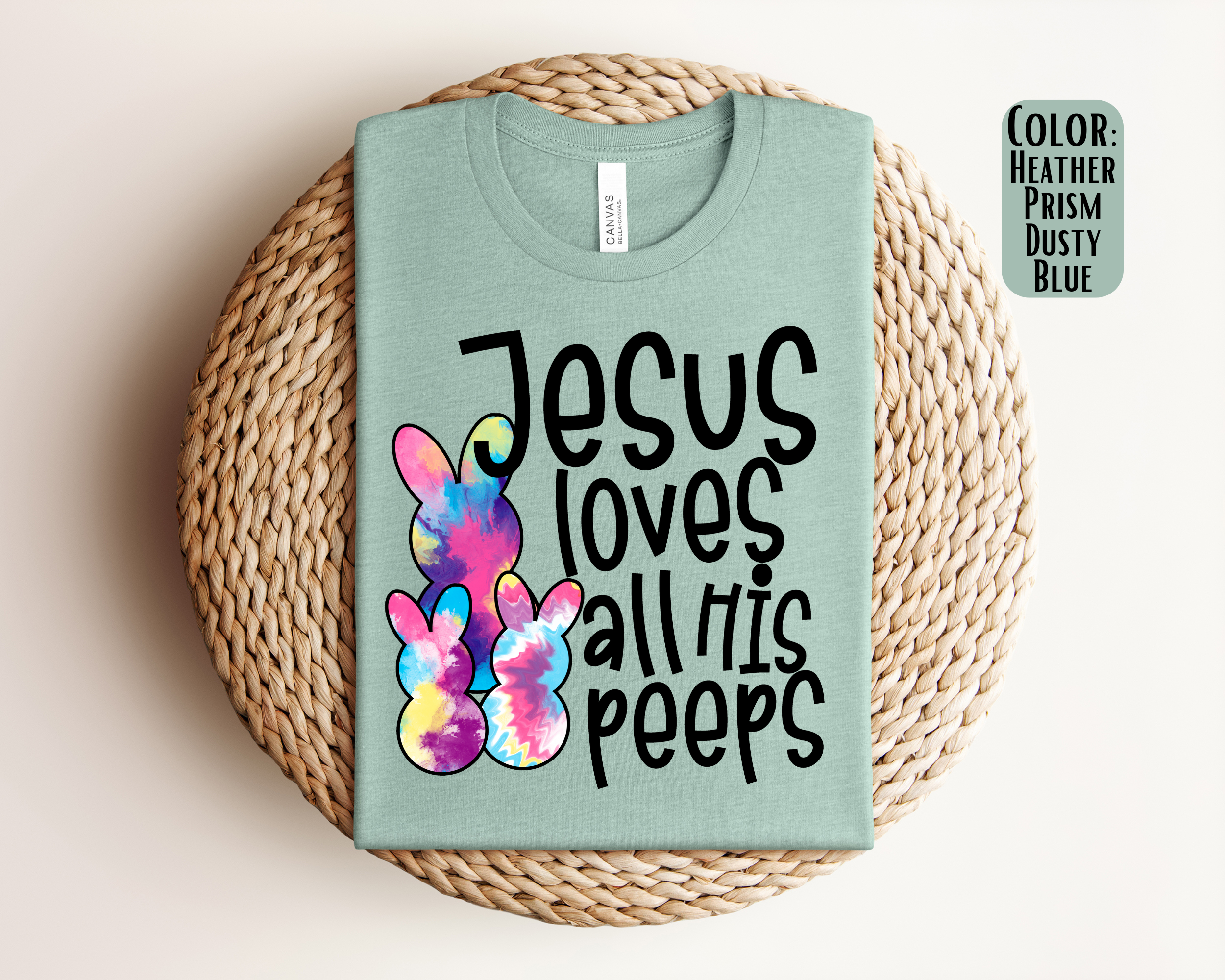 The Shirt Company – Großhandel T-Shirt (Grafikdruck) – Damen – Jesus Loves All His Peeps Shirt - Osterhemd2