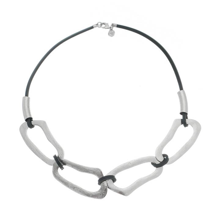 Fire Habs Kort Halskæde - Sølv for engroshandel hos MARILIA CAPISANI