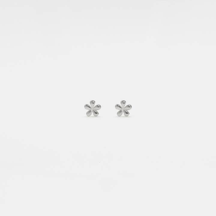 Perimade & Co. LLC - Wholesale Stud/Post Earrings - Tiny Small Cute Flower Stud Earrings in 925 Sterling Silver2