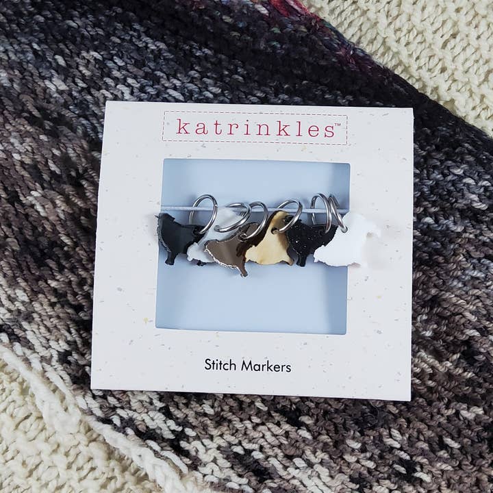 Acrylic Sheep Stitch Marker Set for wholesale by Katrinkles