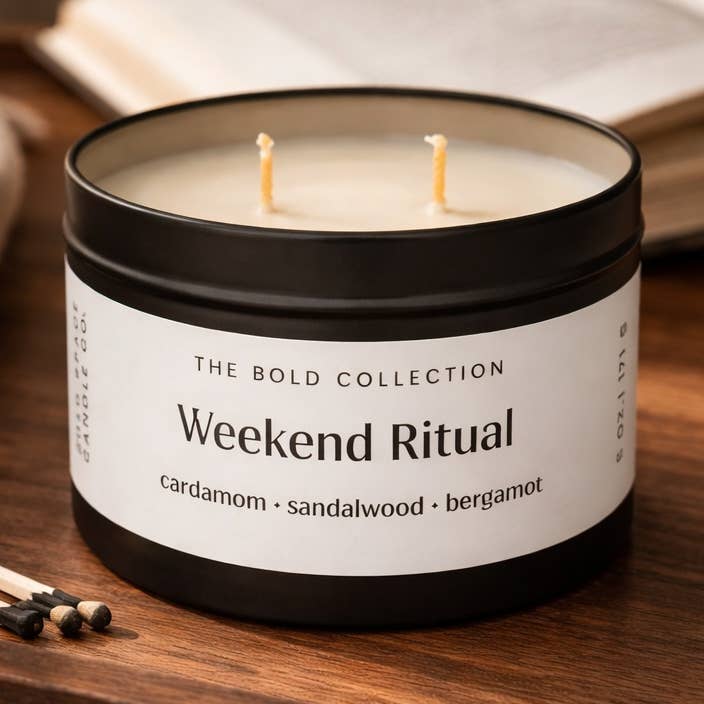 Weekend Ritual- Black Cardamom + Sandalwood | 6 oz. candle for wholesale by Bold Space Candle Co.