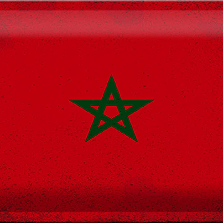 Bandeira de Marrocos Vintage Tin Sign 30 x 20 cm Bandeira de Marrocos por atacado de Femer