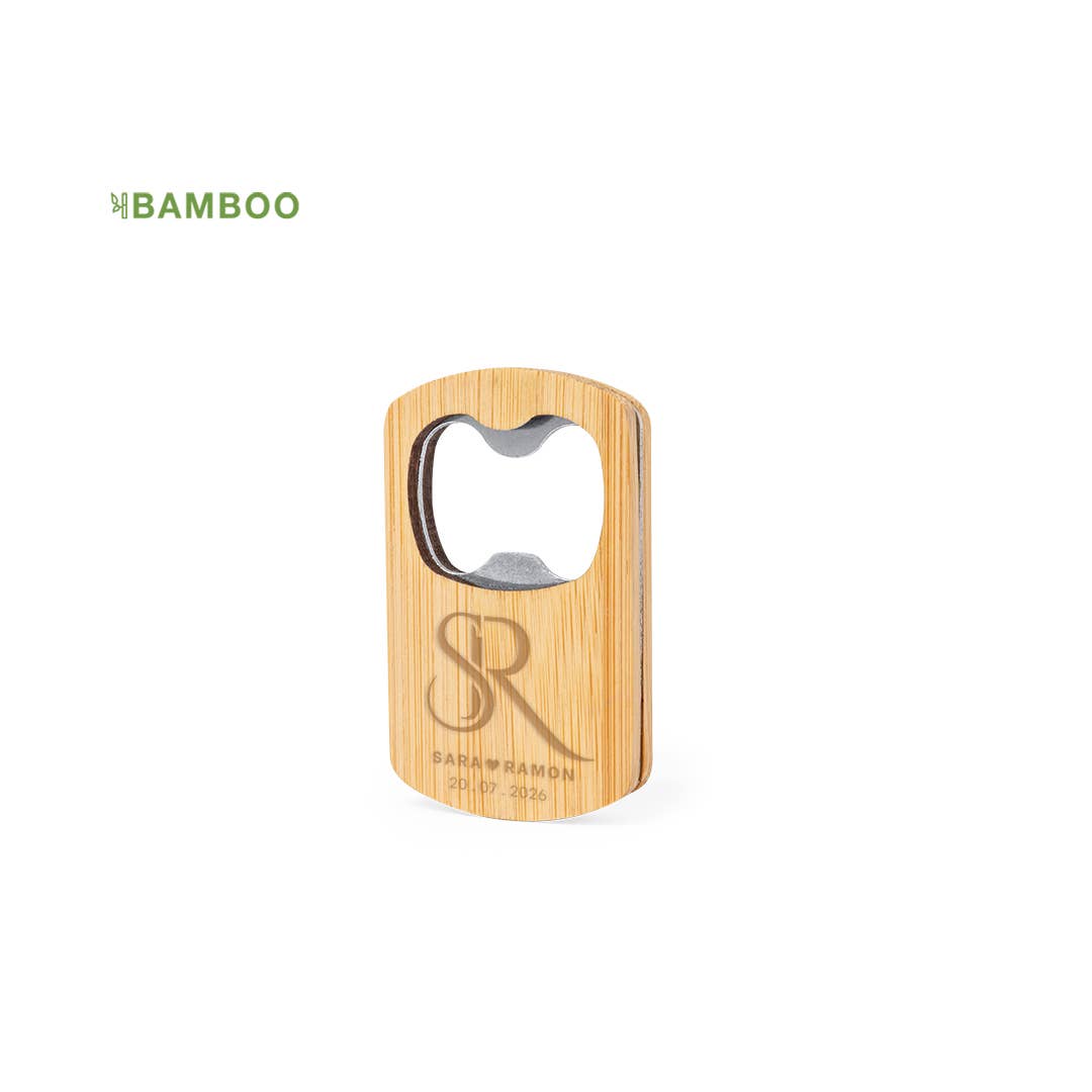 Fustik - Venta al por mayor Abrebotellas - Abrebotellas Rectangular de Bambú con Imán