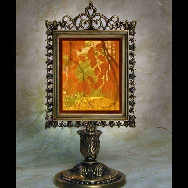 Secret Path Colored Porcelain Victorian Accent Lamp for wholesale by The Porcelain Garden Inc.