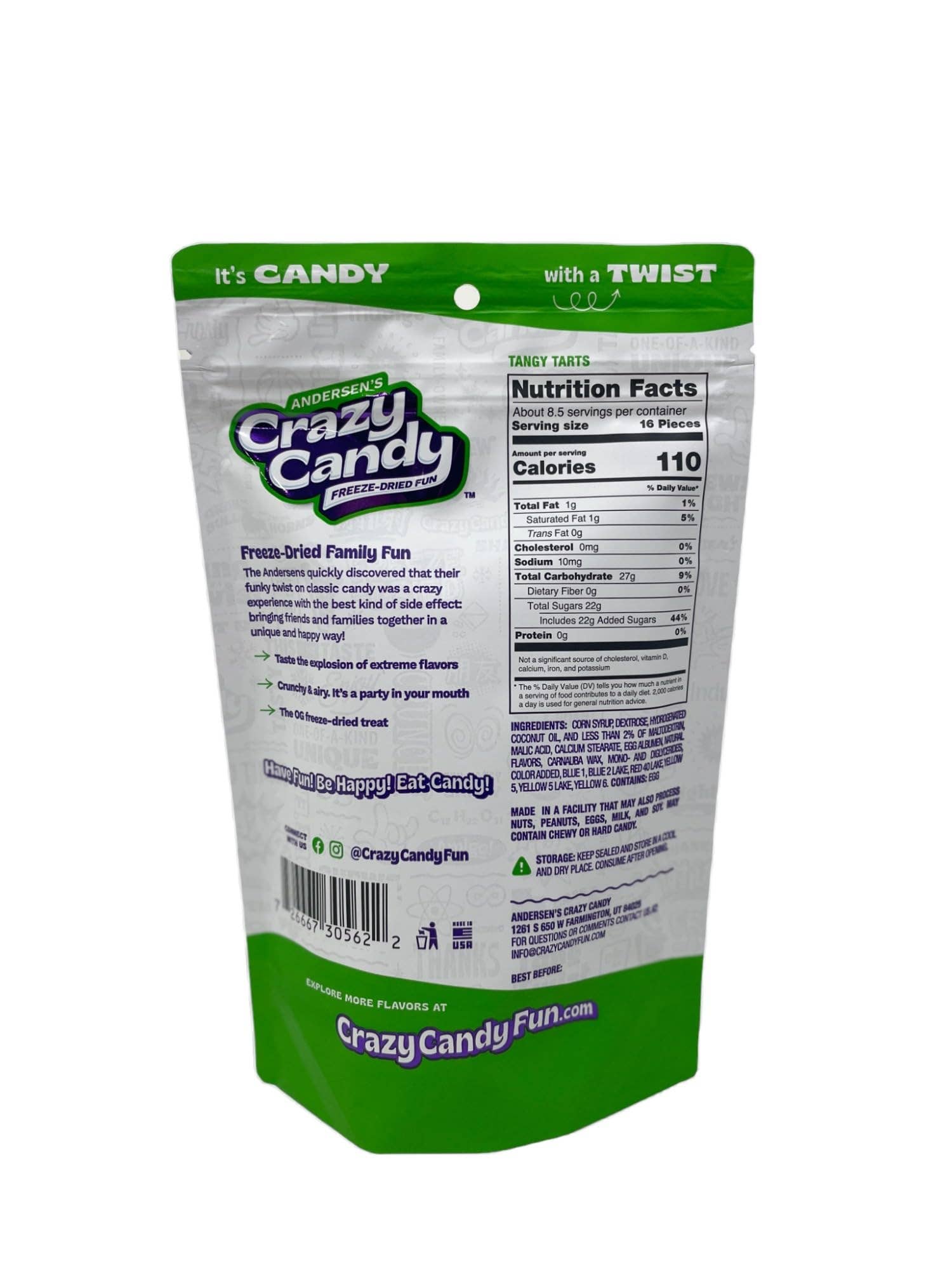 Smithco Distributing - Vente Bonbons durs - Bonbons lyophilisés Andersen's Crazy Candy20