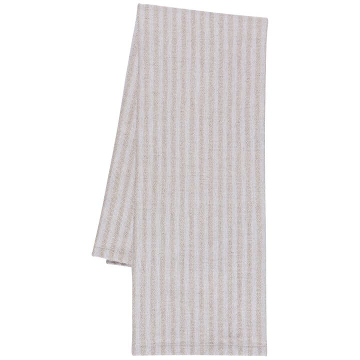 Danica Heirloom - Wholesale Tea Towel - Dove Gray Stripe Linen/Cotton Dishtowel1