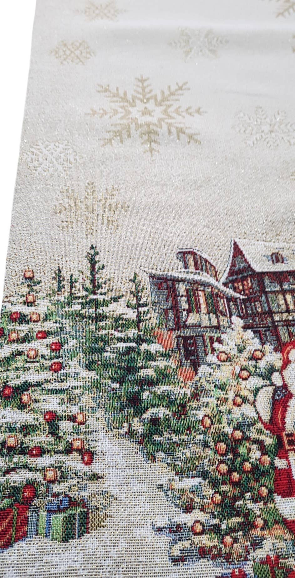 Lunaria Lab – wholesale Table runner – Christmas Runner Lurex Cabin in Gobelin2