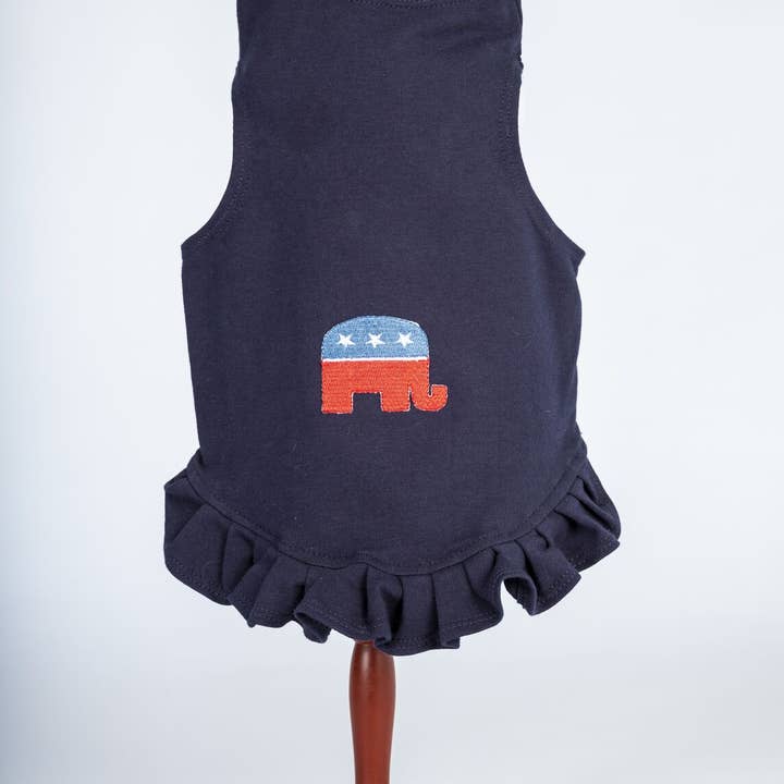Robe républicaine pour chien pour la vente par Daisy & Lucy