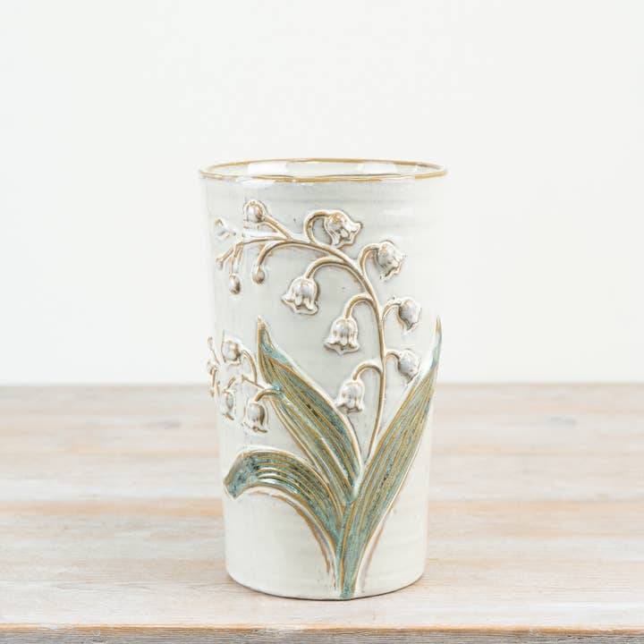 Vaso com Design de Flores em Relevo, 24cm por atacado de Gainsborough Giftware x Portland Living