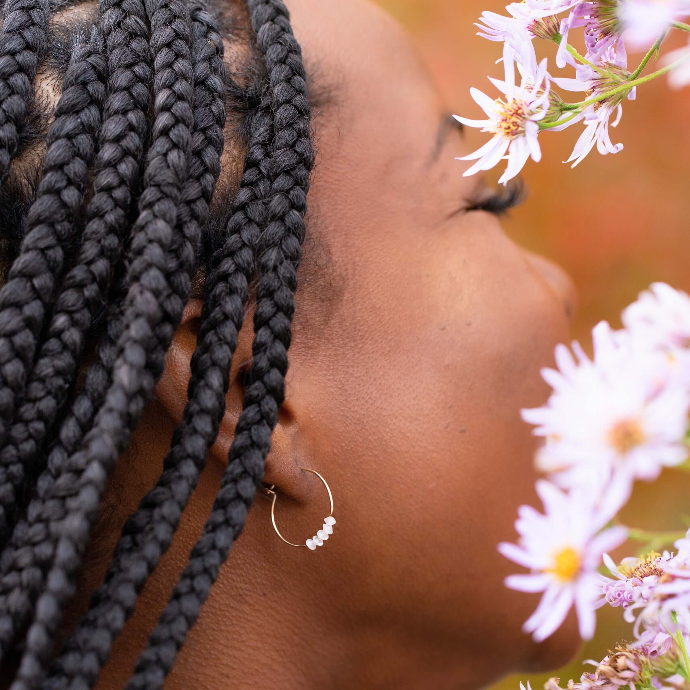 SoulKu – wholesale Hoop-örhängen – Månsten Guld Hoop Örhängen för Systerskap2