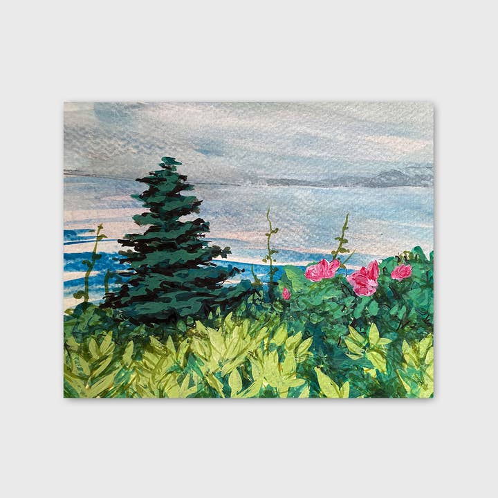 Strandroser Kunsttryk 8x10" for engroshandel hos Jeanelle Demers