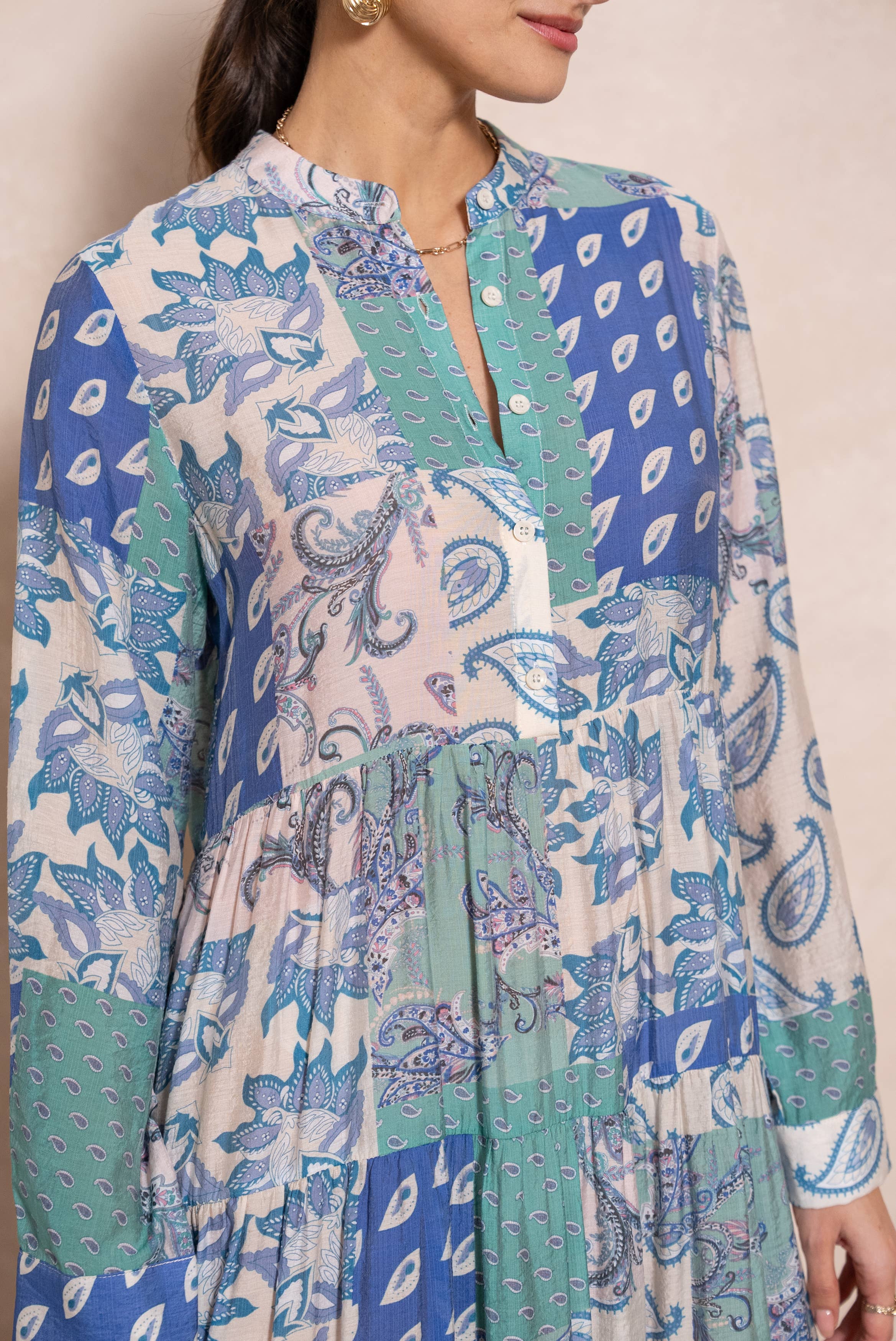 CHOKLATE PARIS (US No duties) – wholesale Klänning - Dam – Klänning i siden med blommönster Marbella (S-M-L-XL) - CK081121