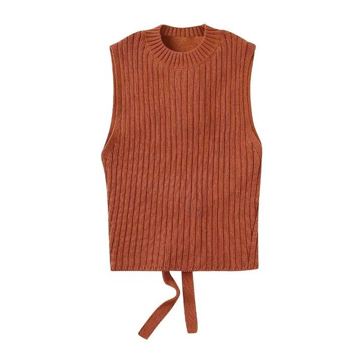 picture Women's spring new backless knit top for wholesale on Faire