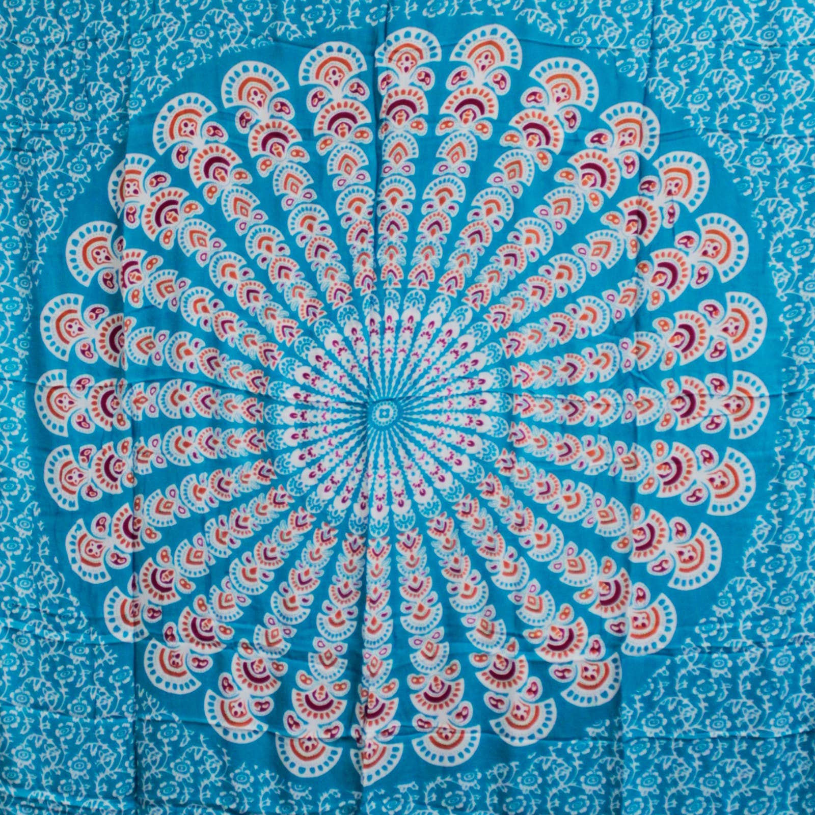 Ancient Wisdom – wholesale Swim cover-up – Women’s – Teal Orange Mandala Sarongs1