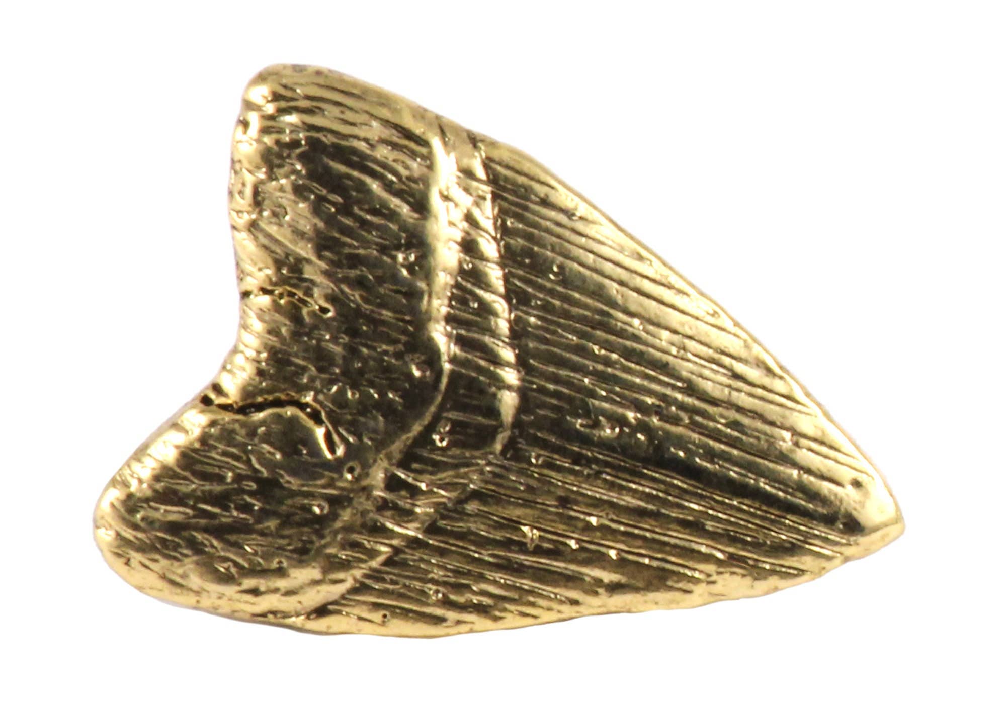 Creative Pewter Designs – wholesale Nål och knapp för kavajslag – Förhistorisk haj tand Tenn Lapel Pin eller Magnet S1284