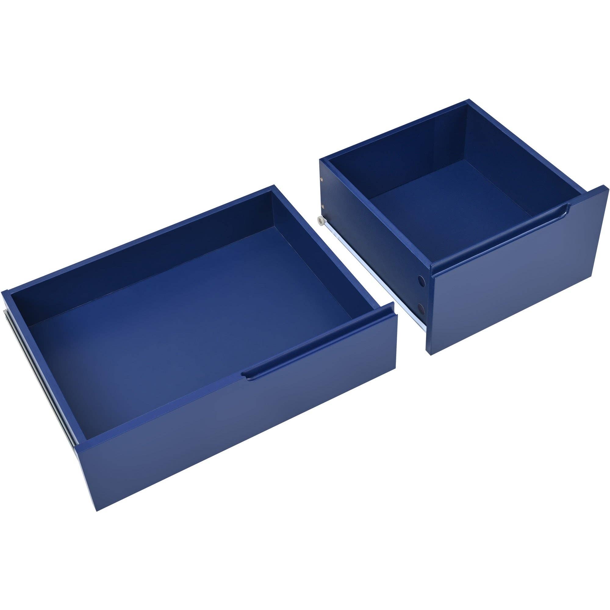 39F Inc. - Wholesale Kitchen Storage/Organizer - 53" Dark Blue Kitchen Island Cart with 8 Drawers & Wood 23