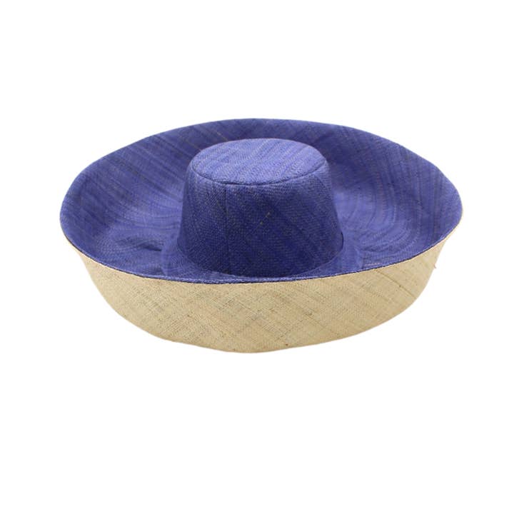 Shebobo - Wholesale Straw Hat - Women's - 5" & 7" Wide Brim Two Tone Packable Straw Sun Hats