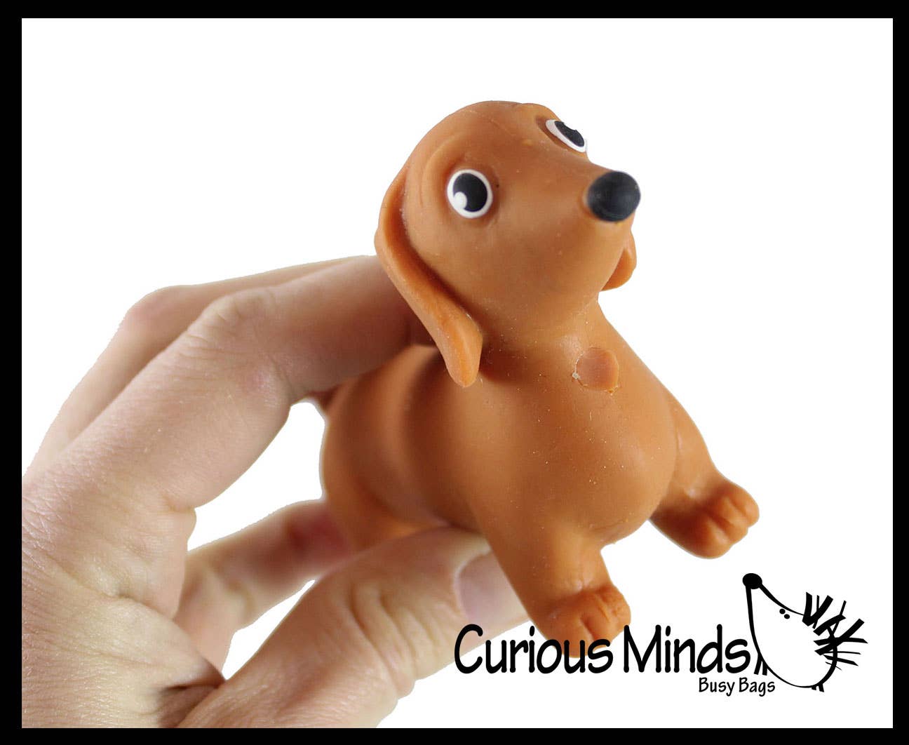 Curious Minds Toys – wholesale Squishy toy – Kids & Baby – 1 Stretchy Weiner Dog Crushed Bead Sand Filled - Doggy Lover16