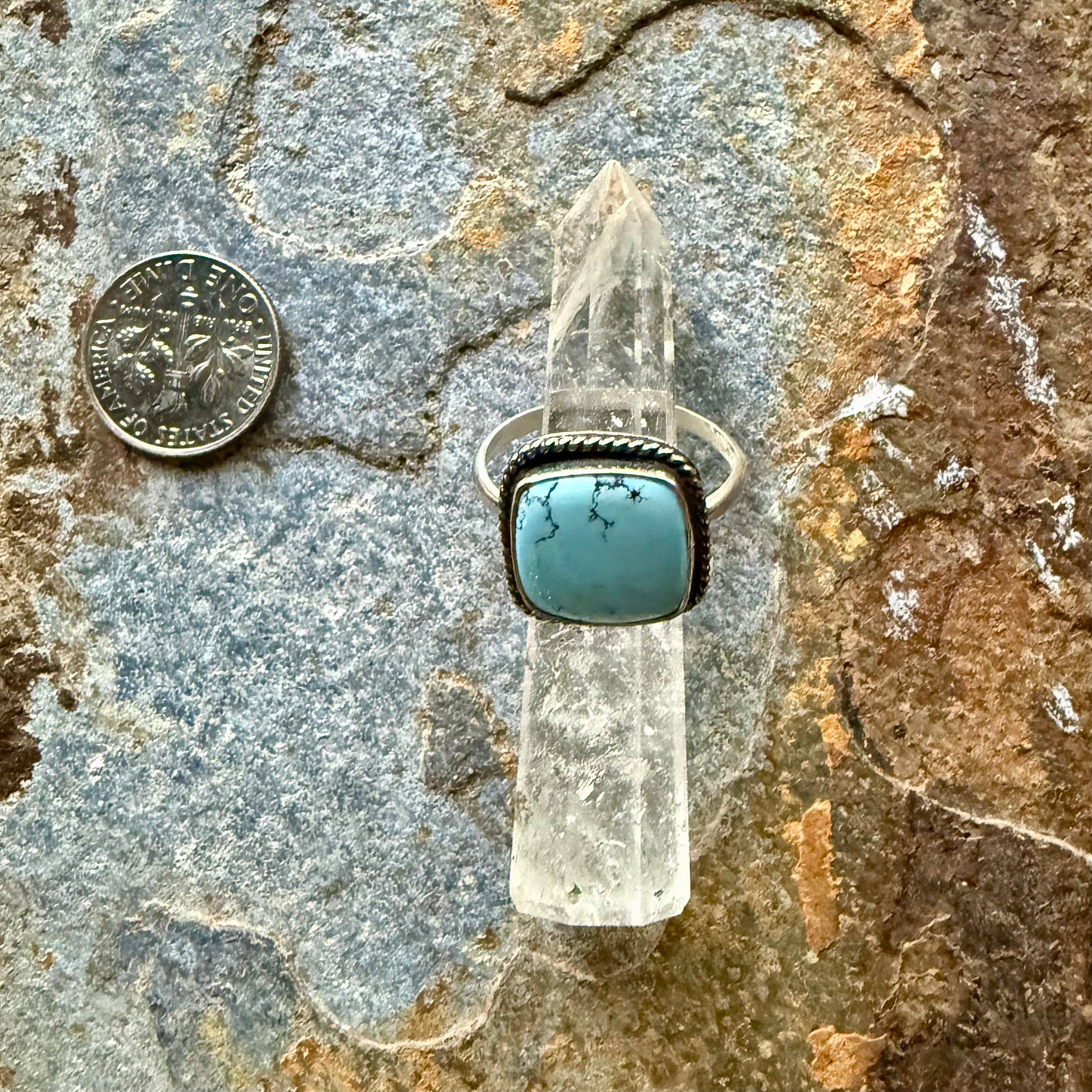 Wild Mountain Soul Designs – wholesale Cocktail/statement ring – Sterling Silver Golden Hills Turquoise Ring2