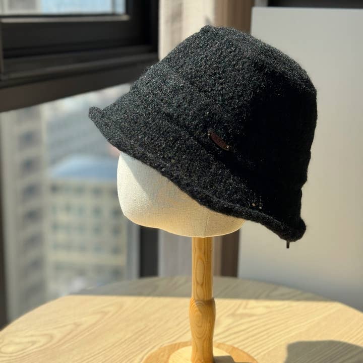 DOUBLJU - Wholesale Bucket Hat - Women's - RETRO WAVY KNITTED HAT_CWAH04922