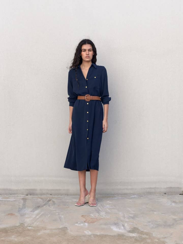 navy blue Shirt Dress Belt for wholesale on Faire