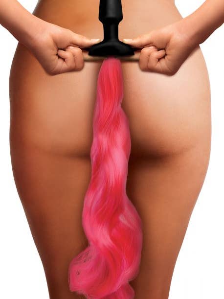 Plug anal rose vif en forme de queue de cheval pour la vente par Tailz