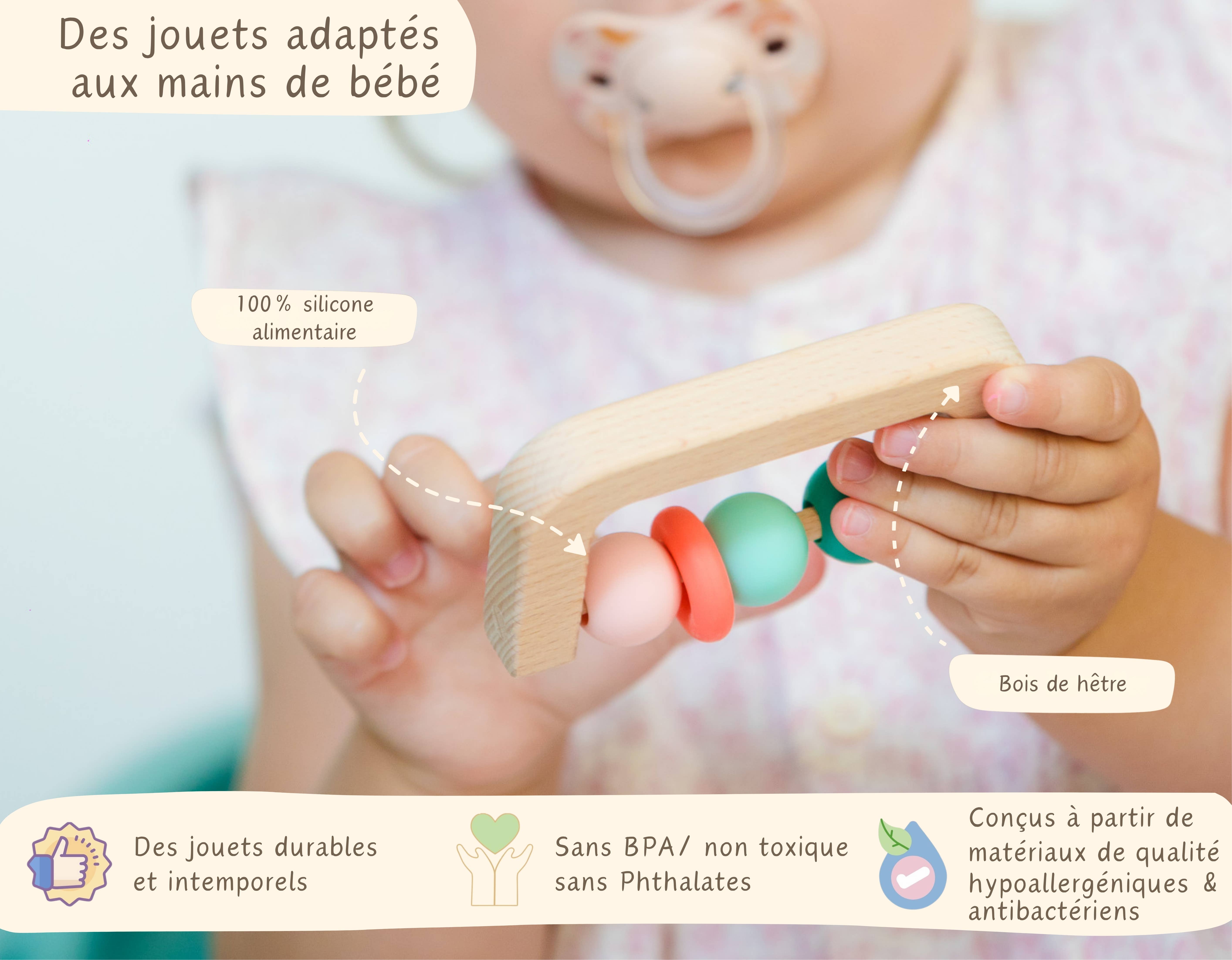 PETIKIDS - Vendita all'ingrosso Set di giocattoli - Bambini - Set Montessori di Risveglio 3-36 mesi - Regalo di Nascita3