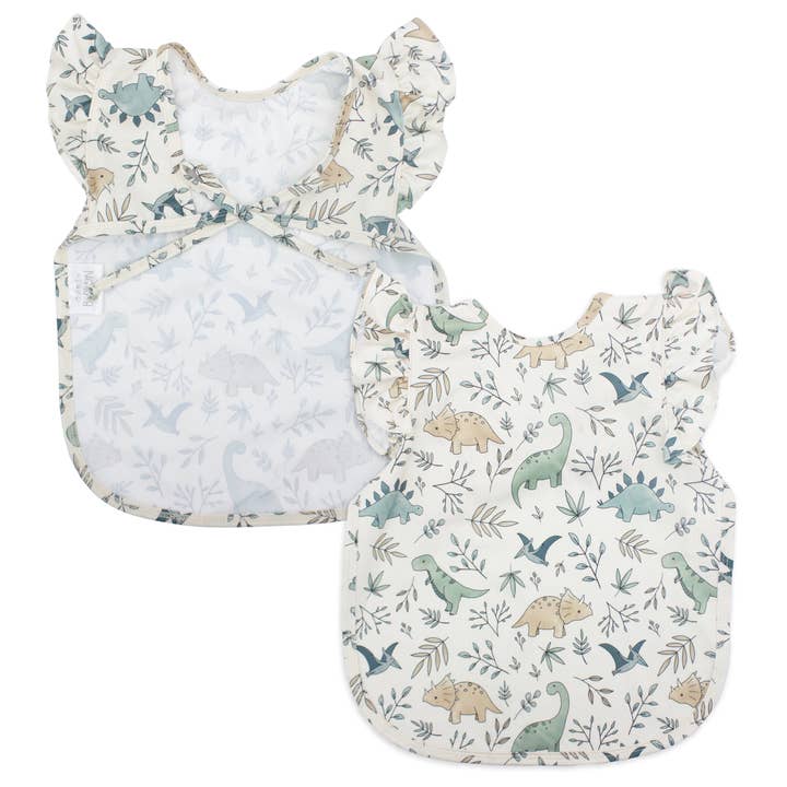Foliage Dinos Flutter Bapron for wholesale by BapronBaby