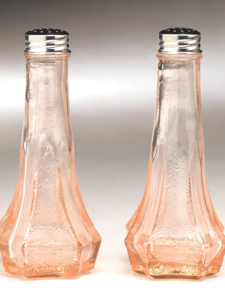 Salt & Pepper Set, Pink Floral for wholesale by AA Importing