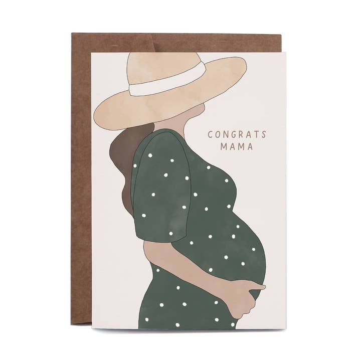 NEW Congrats Mama Baby Shower Greeting Card for wholesale by In the Daylight