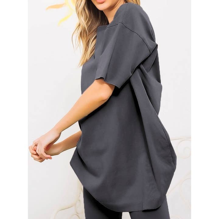 Coloring You - Wholesale Tunic - Women's - OVERSIZE KNIT TEE SHIRT