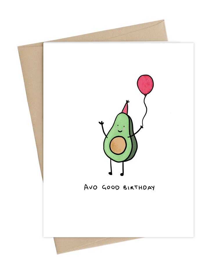 Avo Good Bday Card for wholesale by Little May Papery