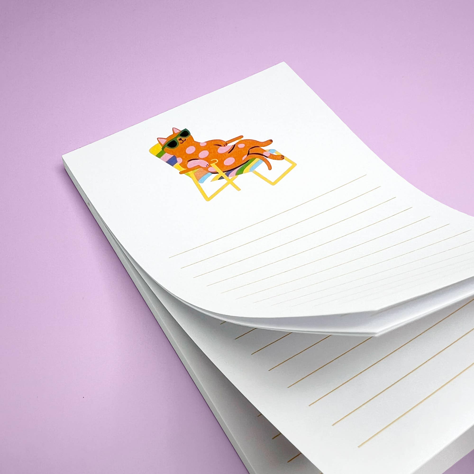 Sungy Side Up - Wholesale Notepad - Sunbathing Cat Notepad – Lounging Cat Memo Pad for Cat Lover3