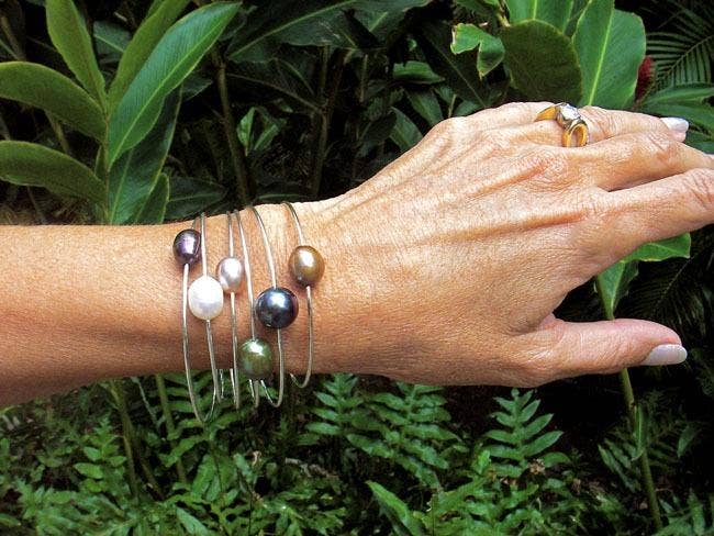 Leighton Lam Designs - Wholesale Bangle Bracelet - Pearl Bangles - Sterling Silver2