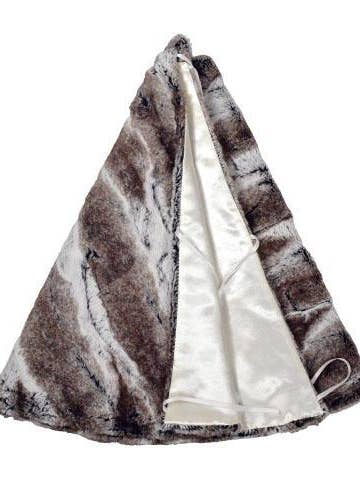 Tree Skirt - Luxury Faux Fur in Birch for wholesale by PANDEMONIUM
