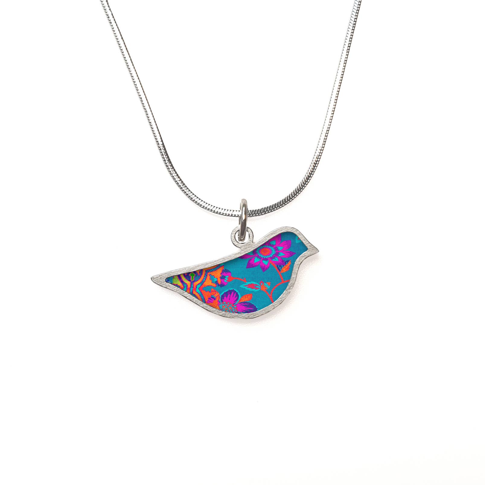 Noa Jewellery - Wholesale Pendant/Charm Necklace - Bird pendant with a decorated ceramic2