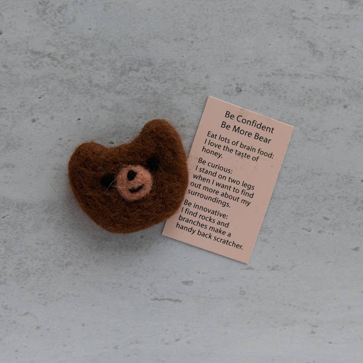 Marvling Bros Ltd - Wholesale Gag Gift/Novelty Gift - Wool Felt Bear Spirit Animal Gift In A Matchbox