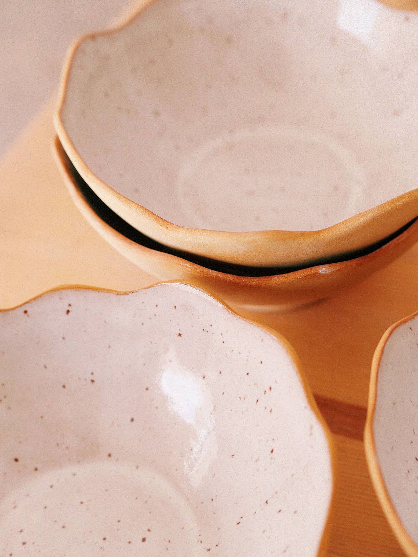 Ohyoko ceramics - Wholesale Serve Bowl - Handmade ceramic stoneware bowls with waves16