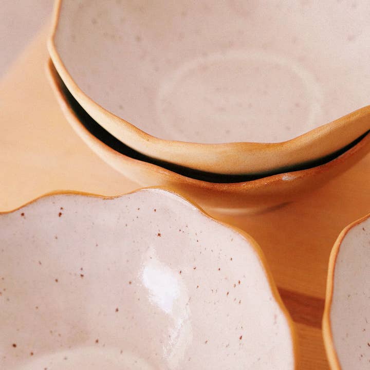 Ohyoko ceramics - Wholesale Serve Bowl - Handmade ceramic stoneware bowls with waves16