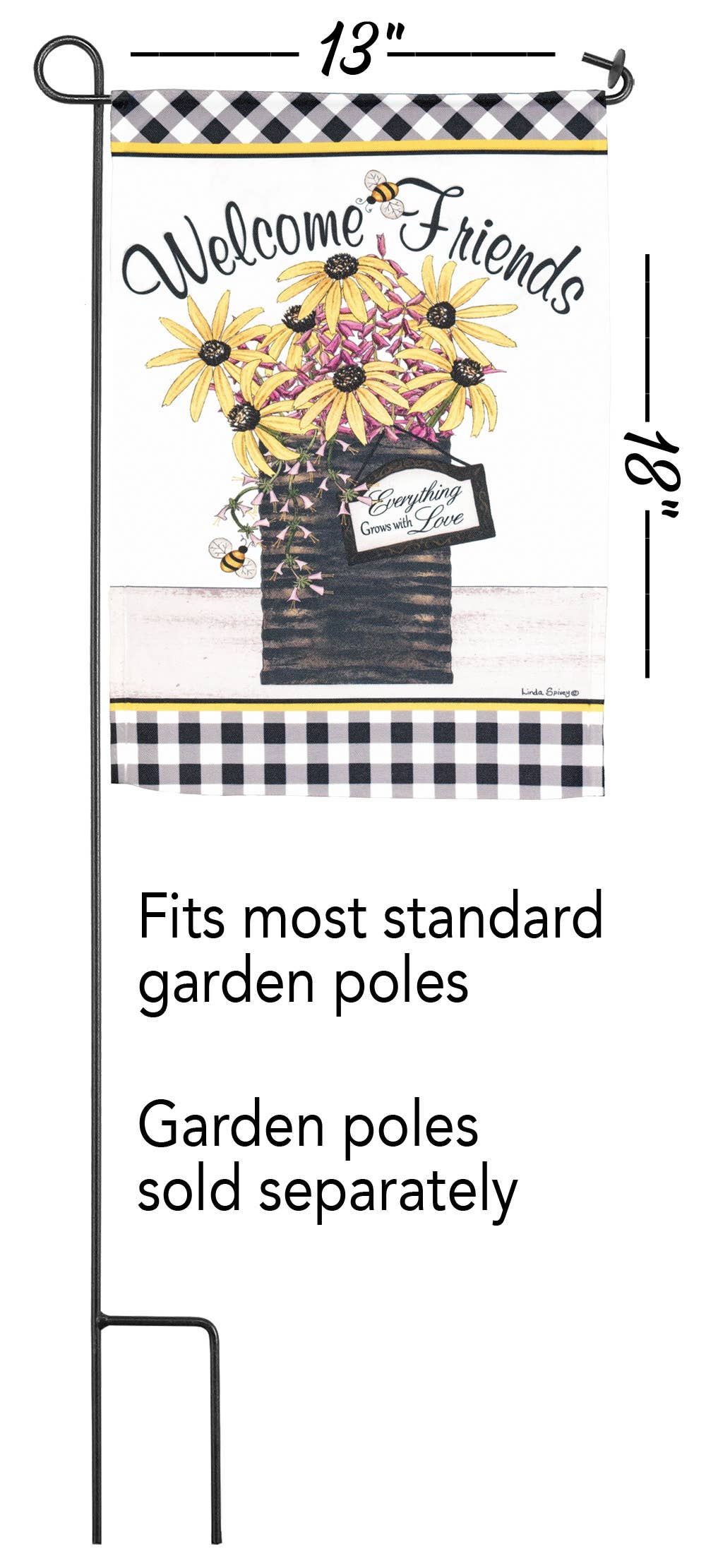 Dicksons - Venta al por mayor Bandera y manga de viento - Bandera Welcome Friends de poliéster 13x181