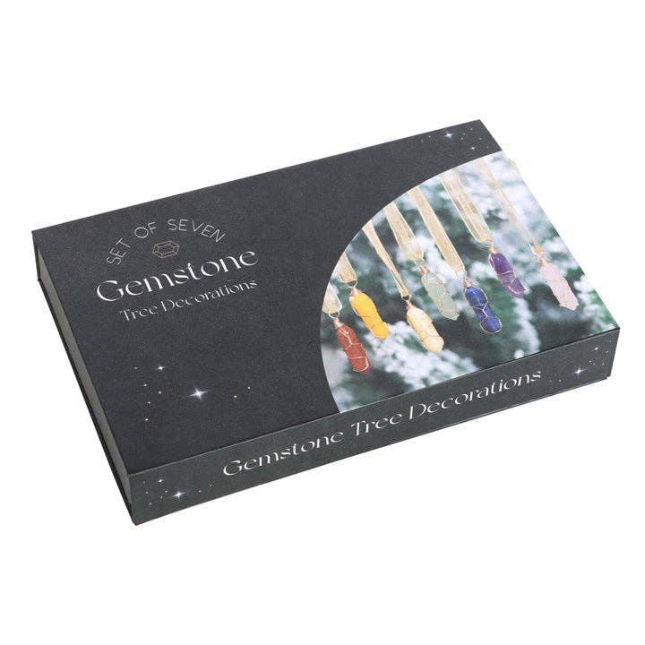 Something Different Wholesale – Engroshandel Julepyntsæt – Sæt med 7 hængende krystal-juletræsdekorationer2